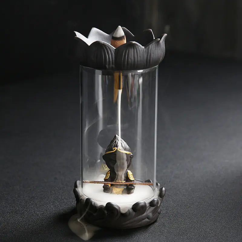 Wukong Backflow Incense Burner - Ceramic Zen Style